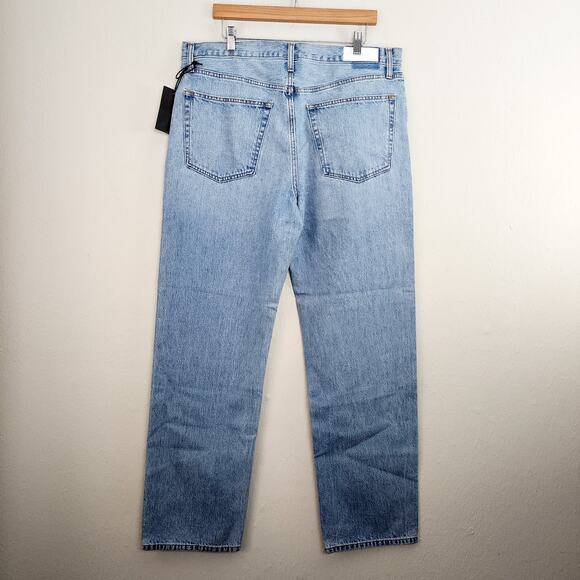 NWT Re/Done Loose Long Straight Relaxed Fit High Waisted Jean Wasted Indigo 30 - Picture 12 of 13
